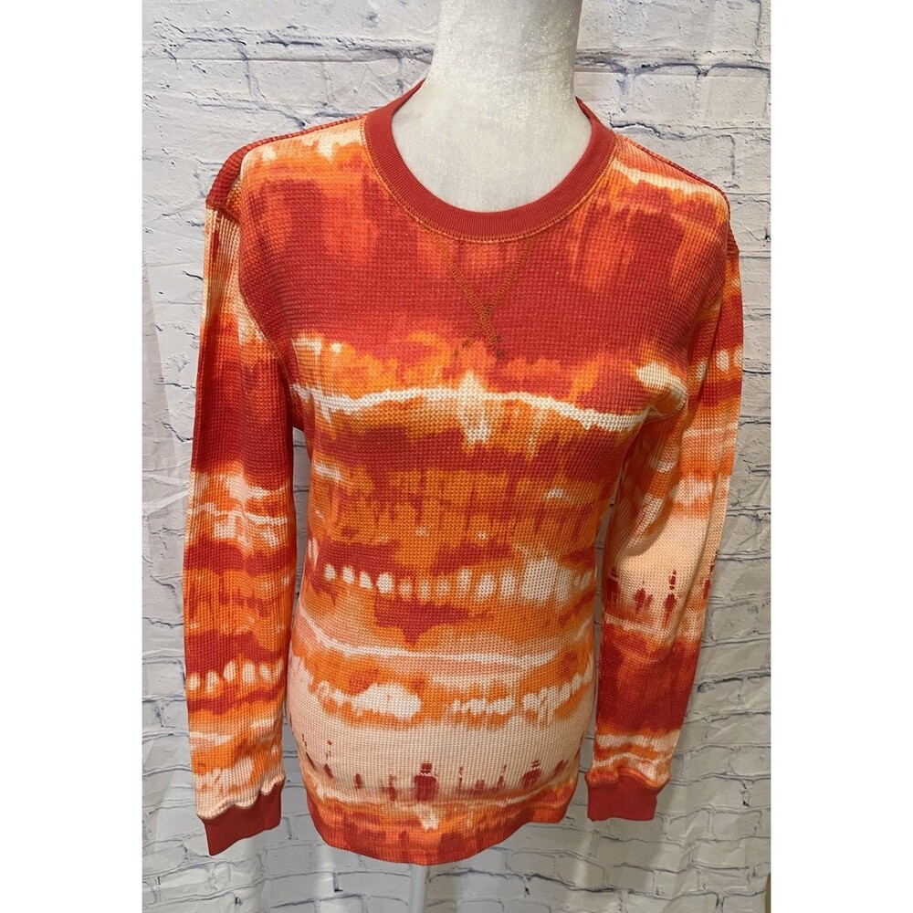 Sun + Stone Remix Wash Tie-Dyed Thermal Waffle-Knit T-Shirt small